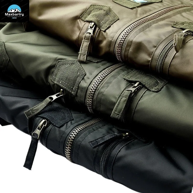 Ma-1 MA-1 chaqueta Bomber funcional para hombre, traje de béisbol Retro de gran tamaño para otoño e invierno, abrigo, ropa de marca, Chaqueta corta para hombre