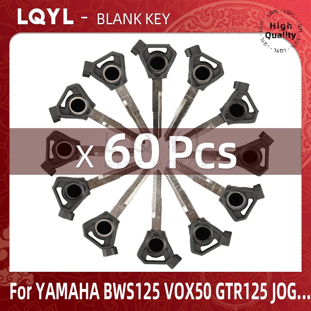 

60Pcs Blank Key Motorcycle Replace Uncut Keys For YAMAHA Magnet Anti-theft Lock VOX BWS 4V BWS125 VOX50 GTR125 JOG