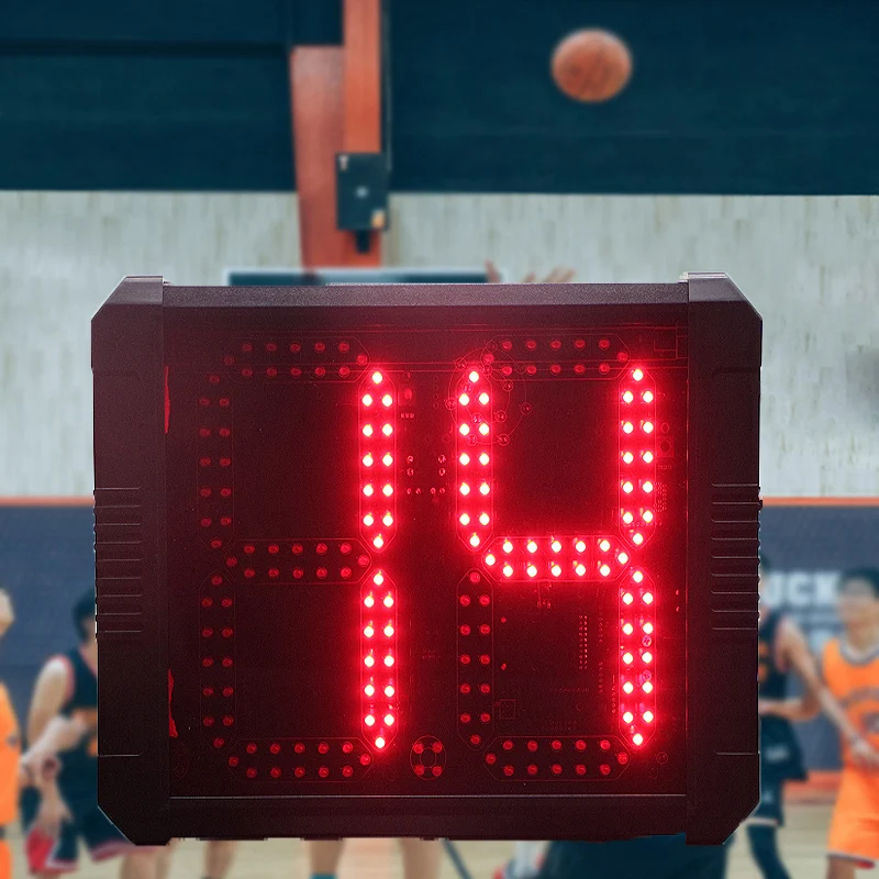 Basketball Game Time Countdown Timer, Portable Shot Clock with Buzzer and Remote, 8 '', 12, 24 Seconds