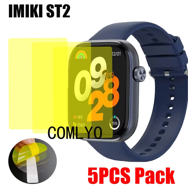 5PCS For IMIKI ST2 Smart watch Screen Protector Cover HD TPU Film