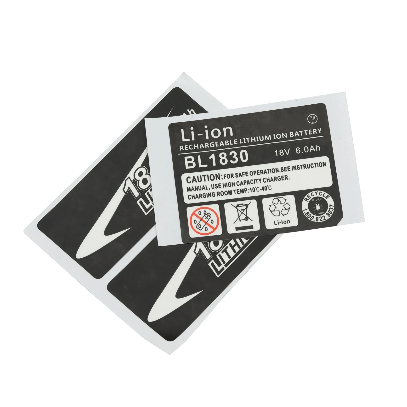 

SYW-10 Sets Of BL1830 Label Lithium Battery 18V Sticker Label Suitable For 18V Battery Logo