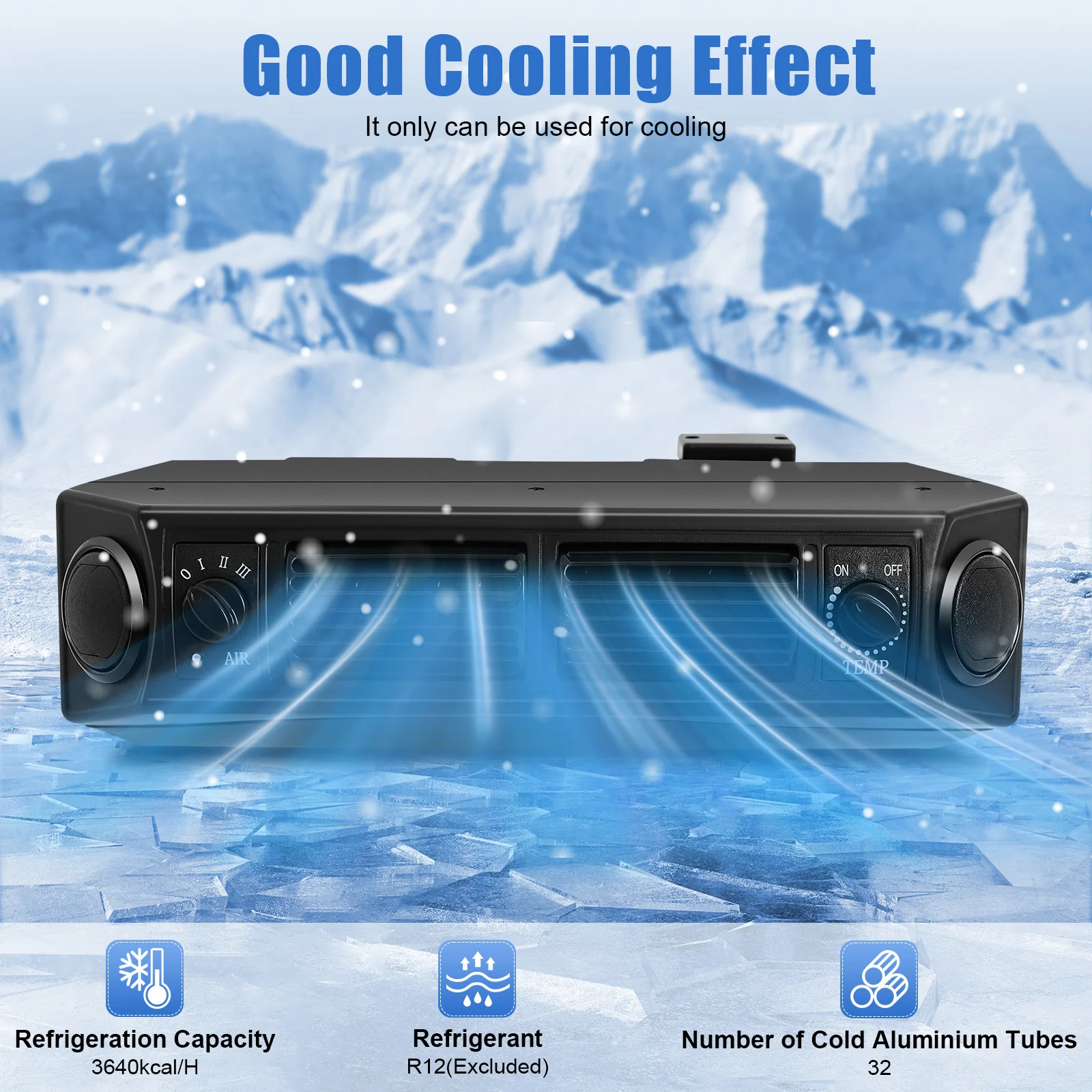 

12V A/C Evaporator 680m³ H Air Flow 80W Power for Vehicle Cabin Cooling System