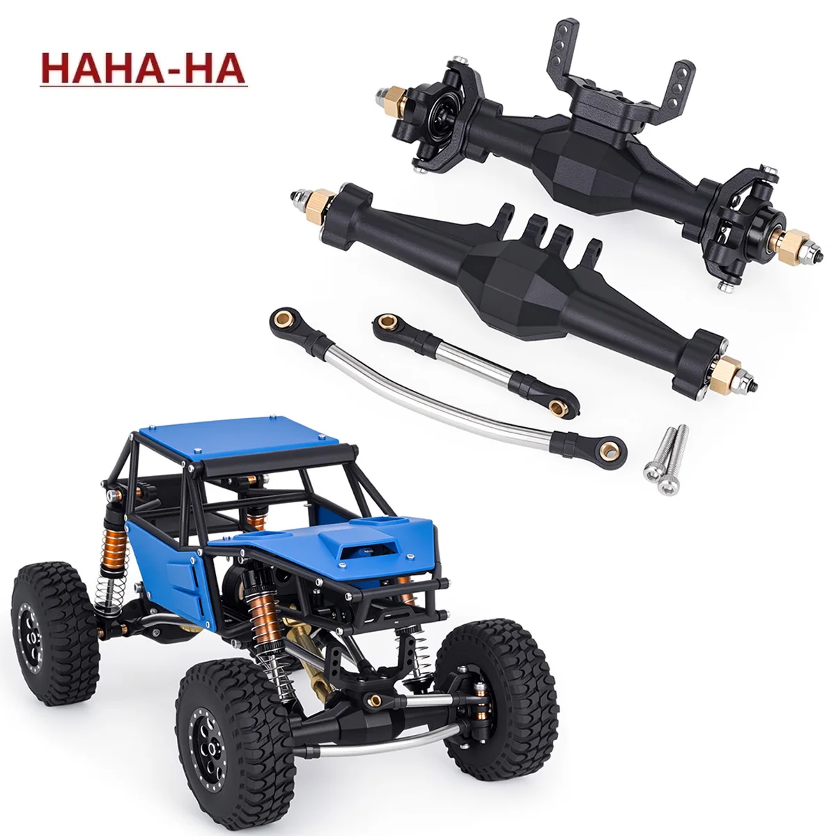 1 Satz Kunststoff-Vorder- und Hinterachsen für 1/18 RC-Car Crawler TRX4M Upgrade-Teile Ersatz