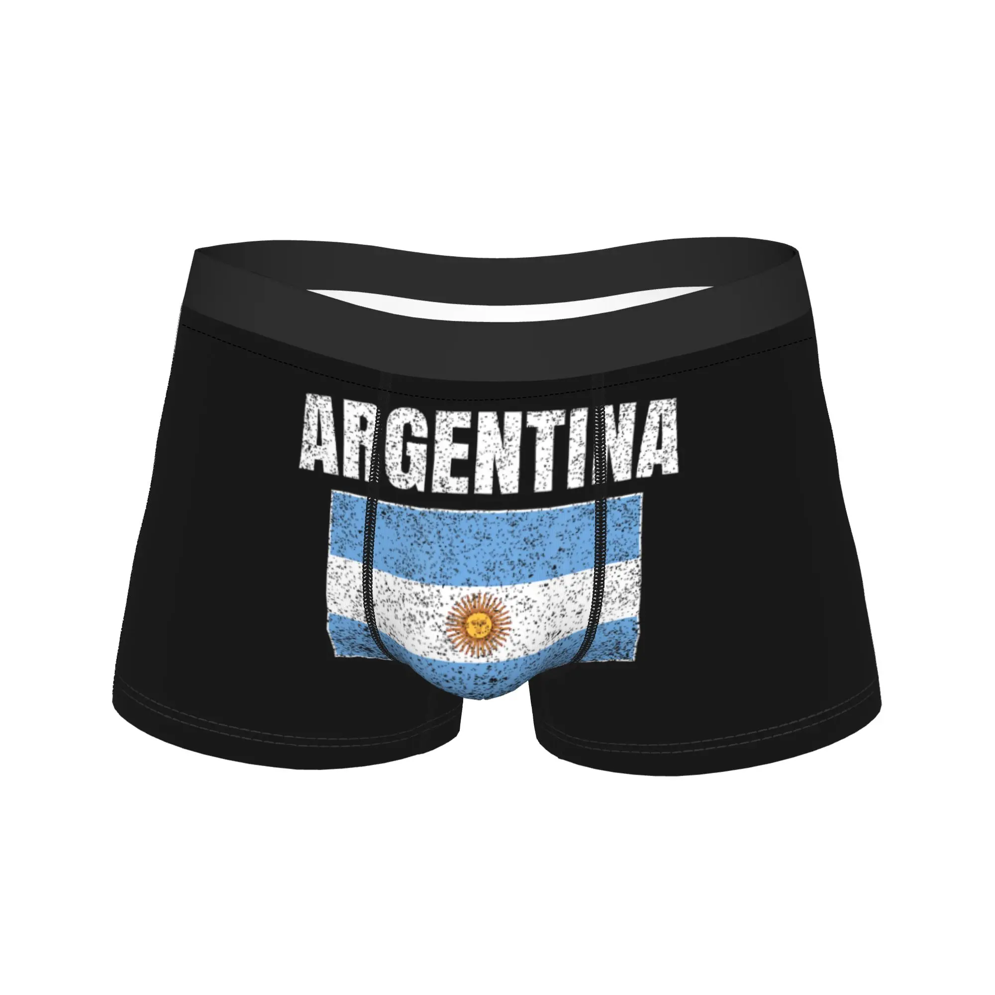 Argentinian Flag Vintage Argentina Map Country Underwear Men's Shorts Briefs Classic Boxer Shorts Hot Sale Plus Size Underpants