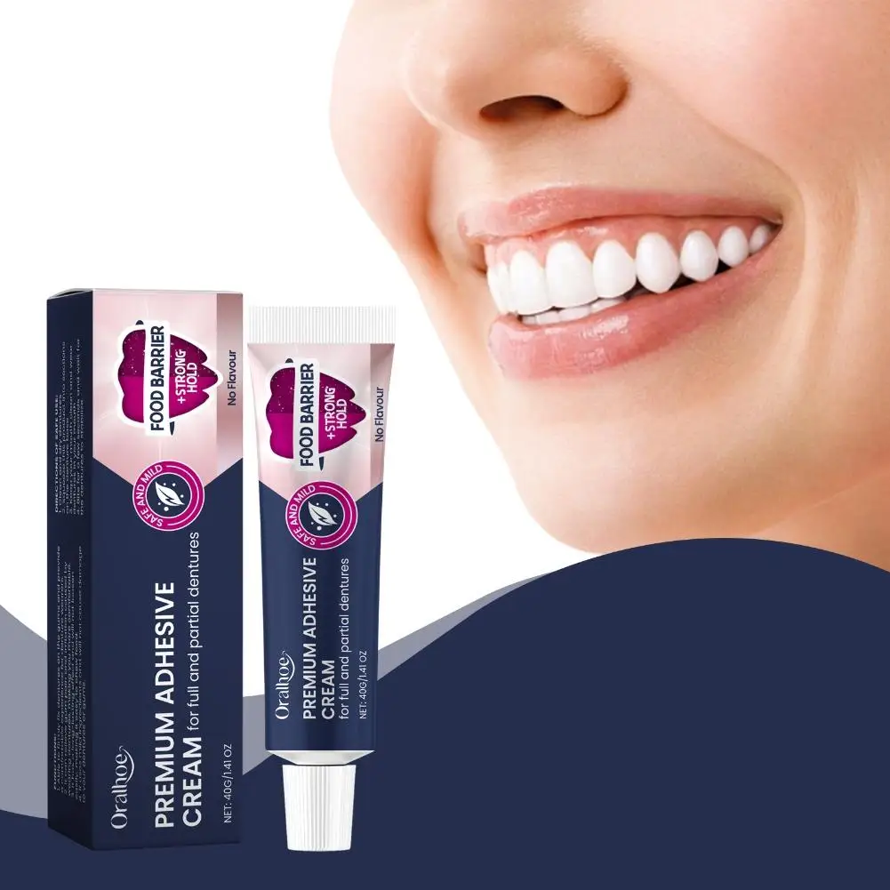 

40g Denture Fixing Adhesive Cream Denture Adhesive Improves Comfort Protects Against Loose Dentures Denture Products Care