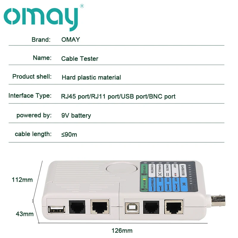 Network Cable Tester Multi-function Tester Four-in-one line Tester Telephone Line Network line BNC Coaxial Cable USB line Tester