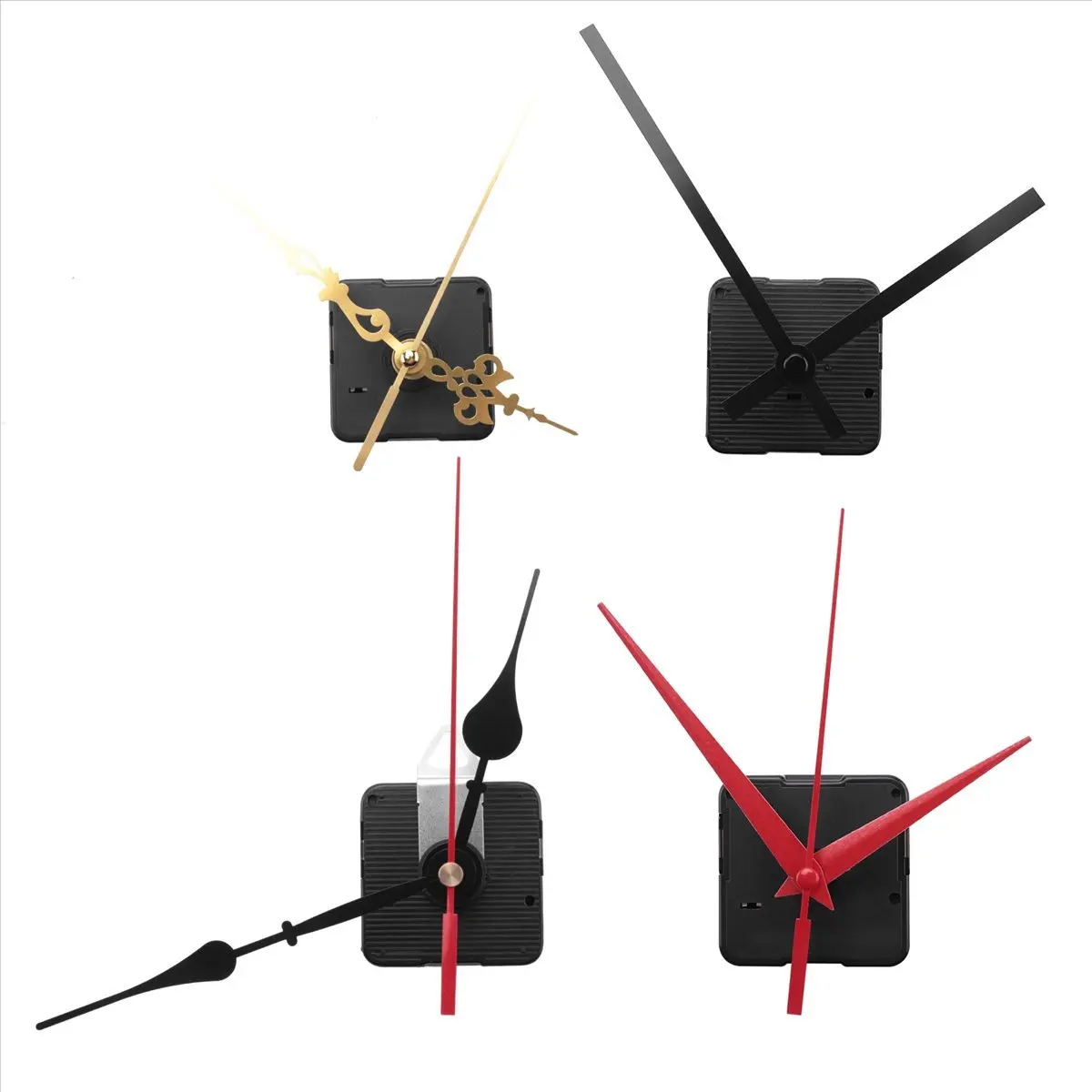 Latest Model,4Pcs Long Shaft Quartz Clock Movement Mechanism Motor Kit with 6 Pair Different Clock Repair Parts Replacement