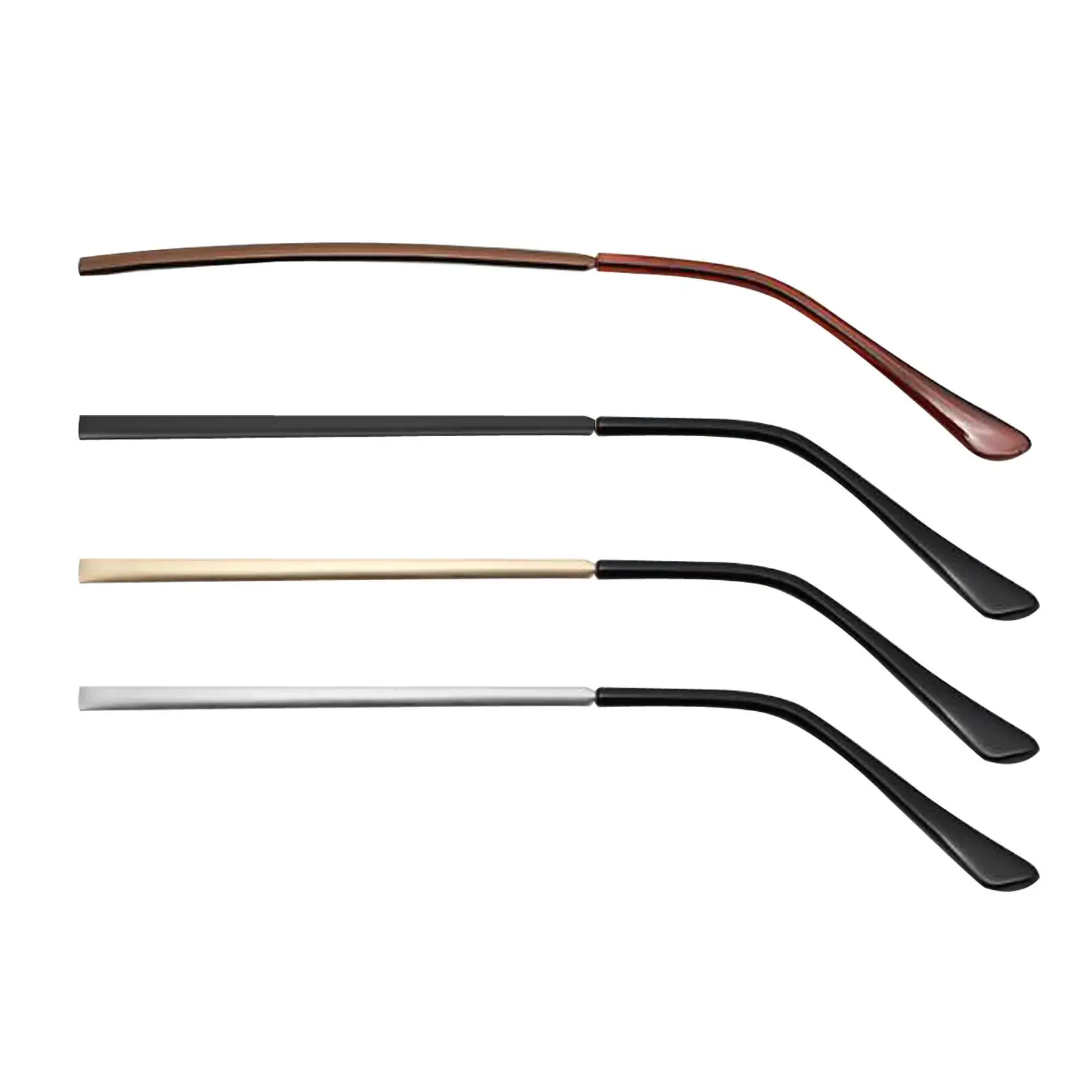 Metal Replacement Leg for Glasses Temple Anti Slip Tube Comfort Ear Sock Unisex Spare Parts for Eyeglasses Repair