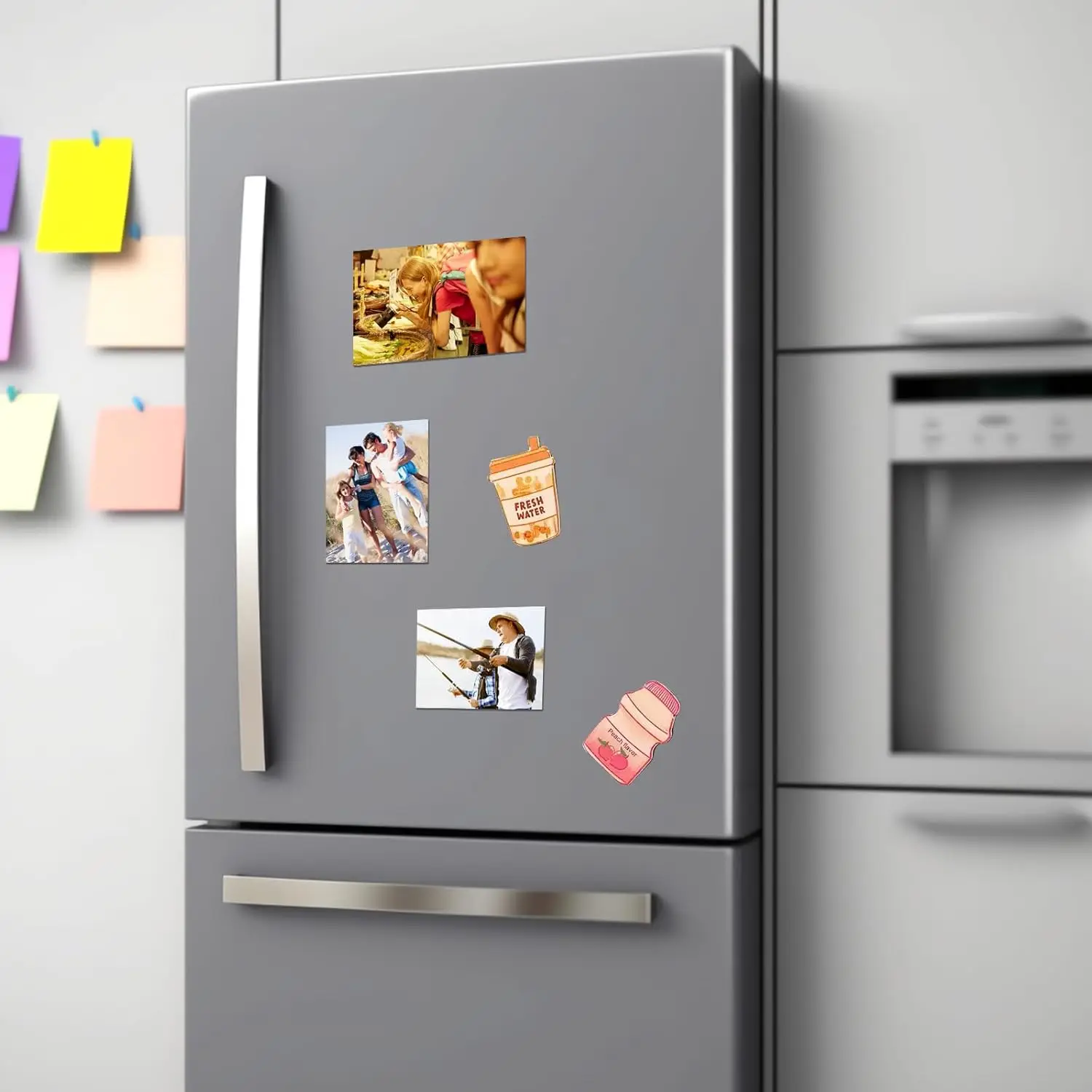 HUSPER 10 PCS Suporte Magnético Adesivo 4 x 6 Polegadas Folhas Magnéticas Flexíveis para Foto e Imagem Ímãs Artesanato Adesivos Ímãs