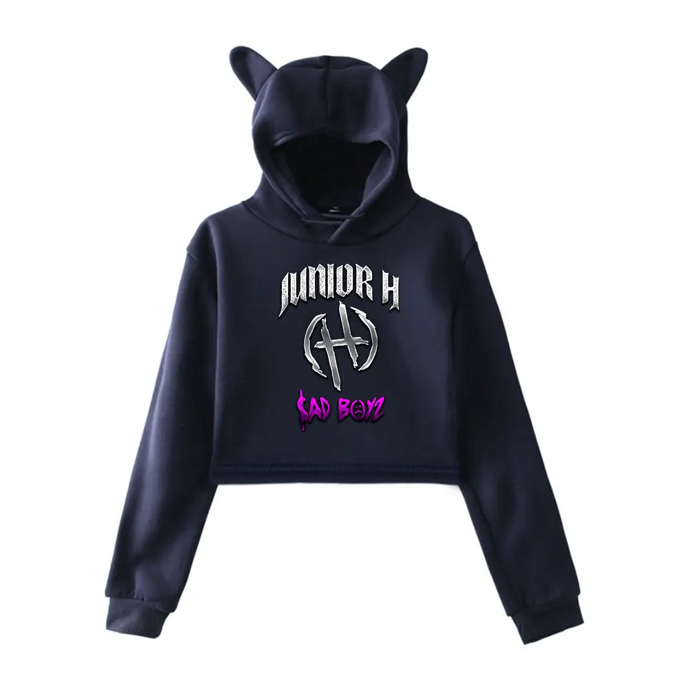 Junior H  kawaii sets women Printed novely graphic  Rabbit ears  causal music fans  hoodies  short Sleeve unisex  sweatshirt