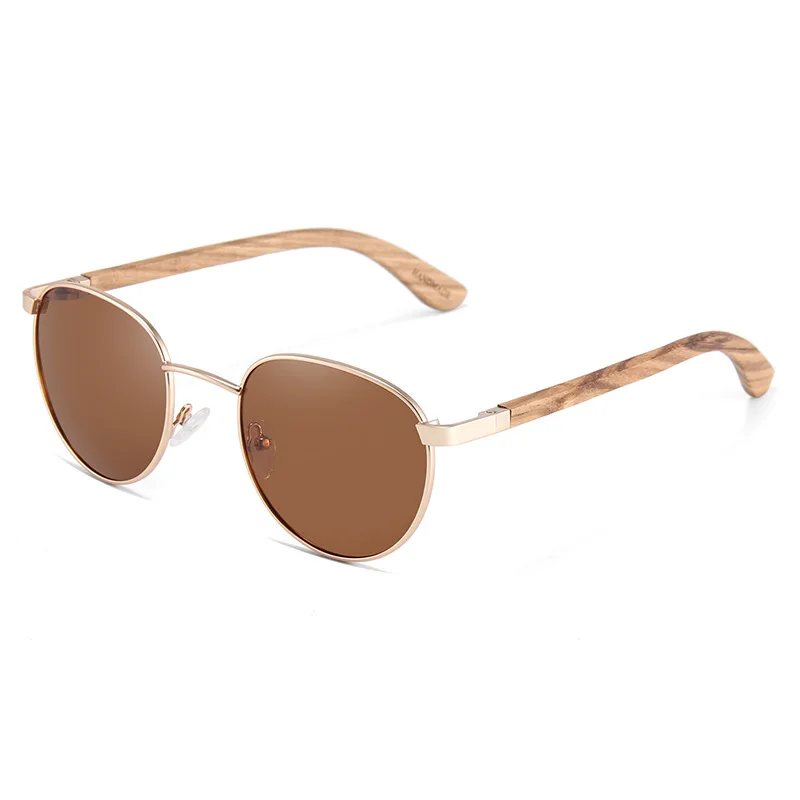 

Солнцезащитные очки унисекс с оправой из нержавеющей стали и линзами из бамбука, модные, поляризованные, с защитой UV400, в европейско-американском стиле