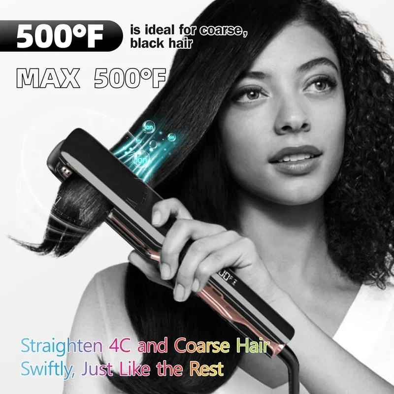 Cross-border Vibration Straight Plate Clip-roll Straight Dual-purpose Electric Splint Curling Iron Straightening