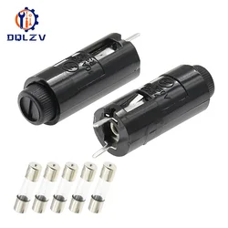 R3-24 Panel Mount Chassis Fuse Holder For 5x20mm Glass Fuses 10A 250V 5*20 High Temperature Resistant