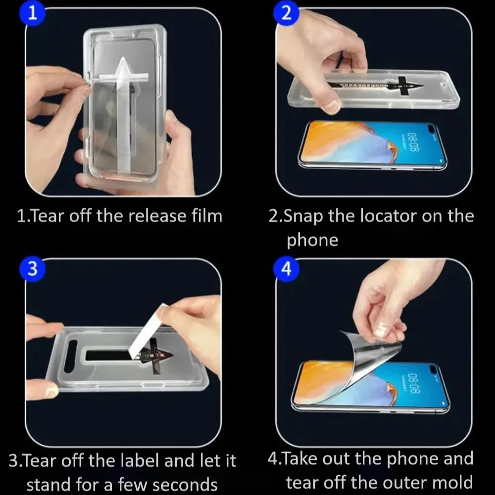 3Pcs For Apple iPhone 16 Pro Max 15 14 13 12 11 Xs Xr Plus 5G Screen Protector Toughened Glass Phone With Kit Anti-Peeping image 2