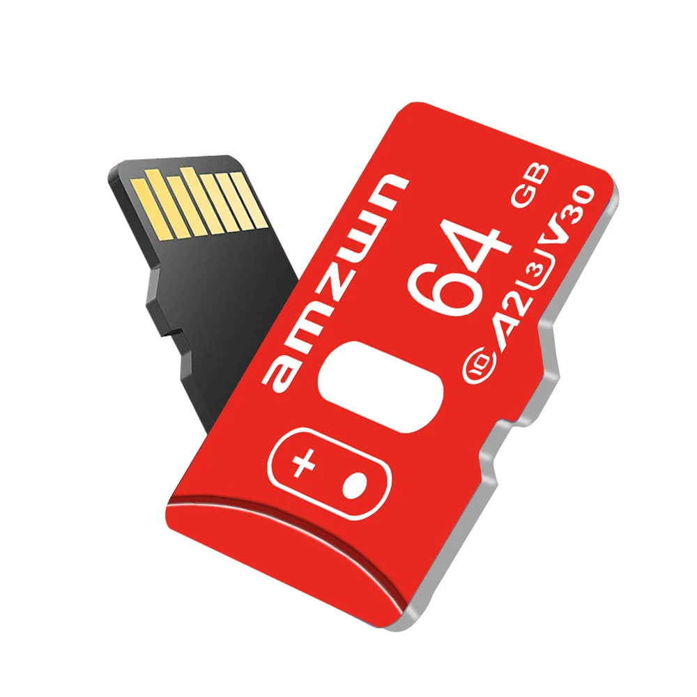amzwn Memory Card 64GB High Speed Mini TF Card C10 U3 A2 for Drone Audio Surveillance Device 64GB TF Card 128GB 32GB SD Card