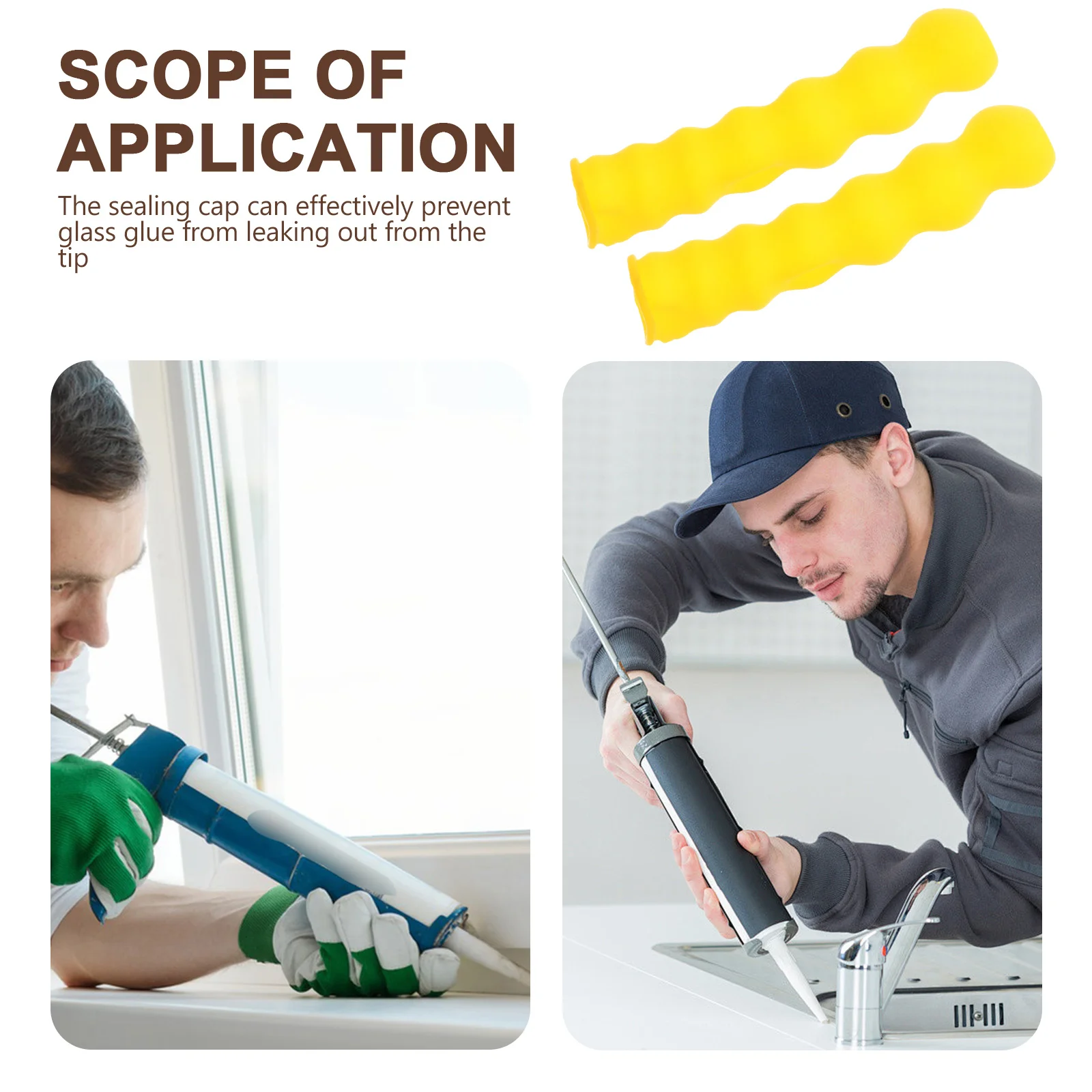 

20Pcs Caulk Caps Sealing Caps Bright Color Easy Install Remove Preserve Caulk Freshness Extend Tube Life Caulking Tips