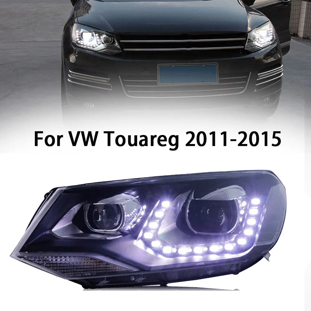 Headlight For VW Touareg LED Headlights 2011 2012 2013 2014 2015 Car Head Lamp DRL Signal Projector Lens Automotive Accessories