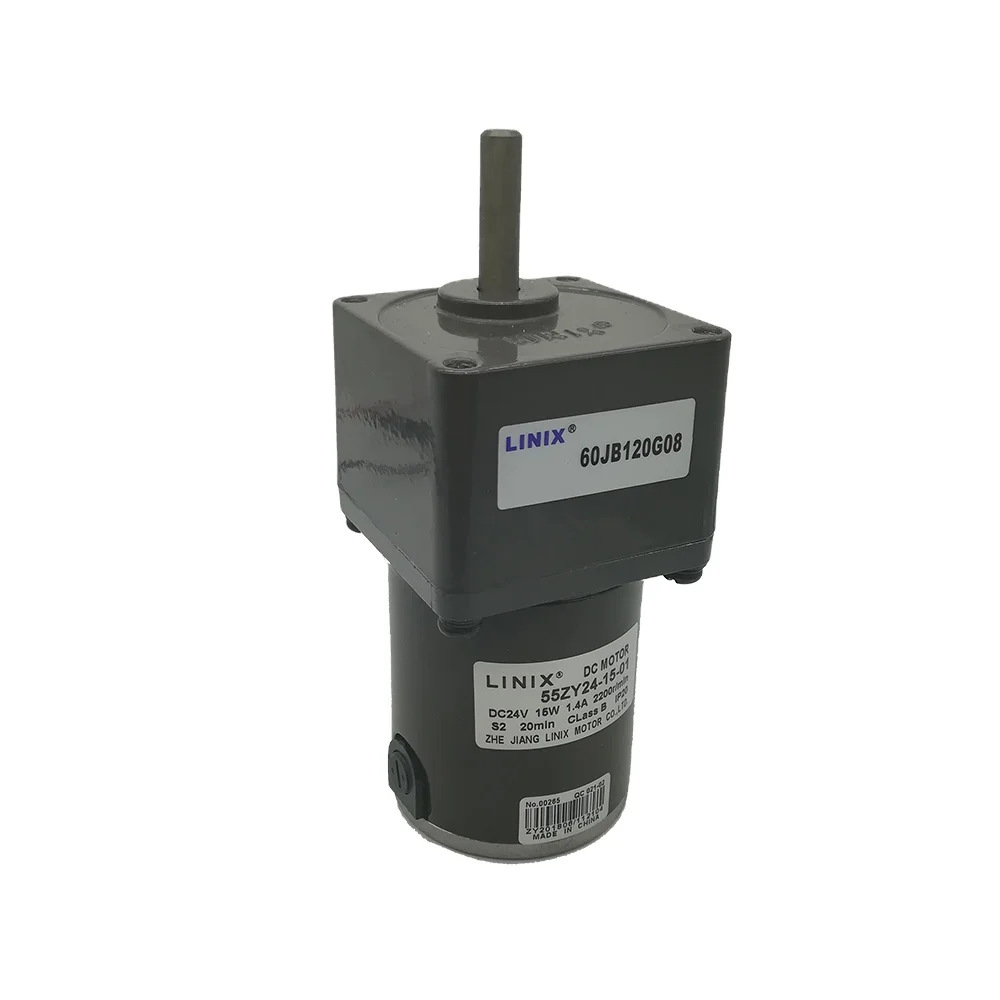 

Linix Motor 15W Permanent Magnetic DC 24v Gear Motor with Gearbox 60JB120G08