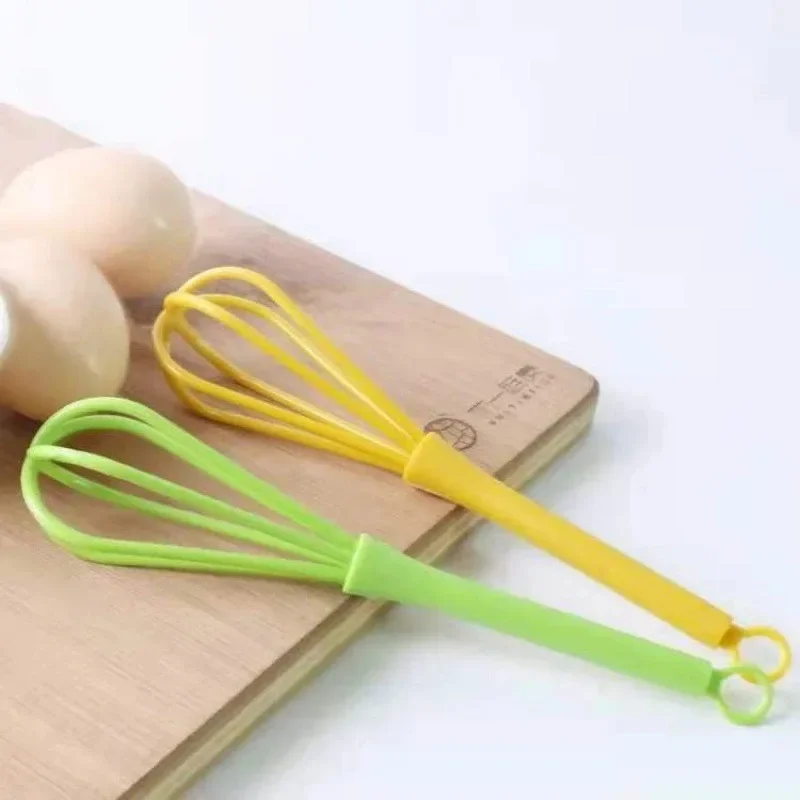 Egg Beater Creative Kitchen Baking Tool Household Cream Beater Children's Manual Mini Plastic Egg Beater Food Grade PP Cookware