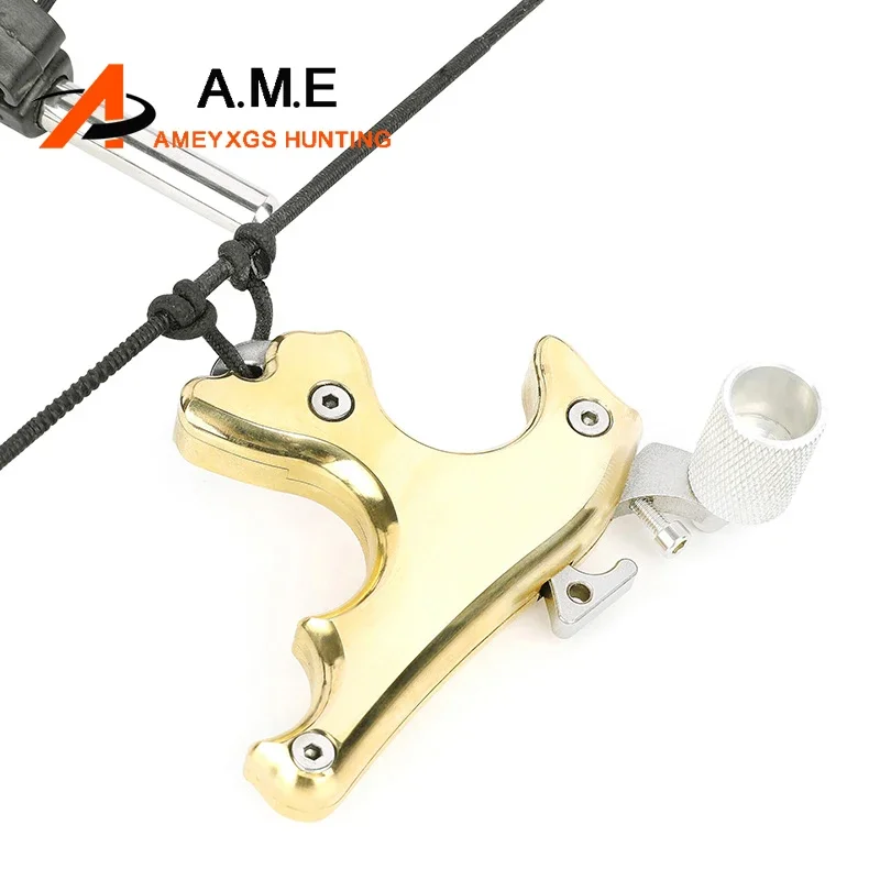 

Brass Release Compound Bow 3 Fingers Manual For L/R Hand Grip Caliper Dispenser Aids Tool Archery Shooting Hunting Accessories