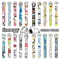 Snoopy Cartoon 20mm 22mm Strap for Samsung Galaxy Watch 4 3 Classic 5 Pro Active 2/Gear S3 Bracelet Huawei Watch GT 2 3 Strap