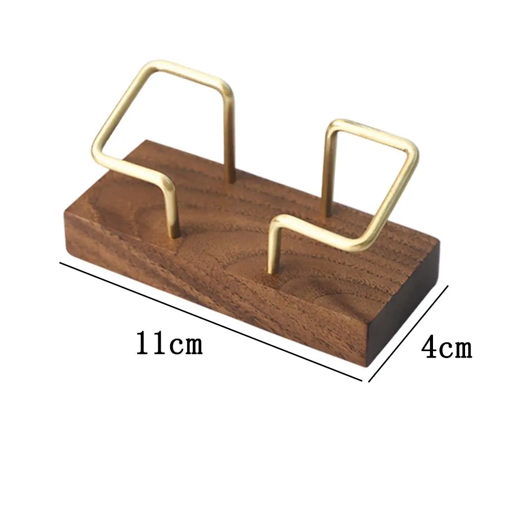 Business Card Holder Supplies Tabletop Accessories Stand Holder Walnut Case for Office Desktop Enterprises Tradeshows Schools