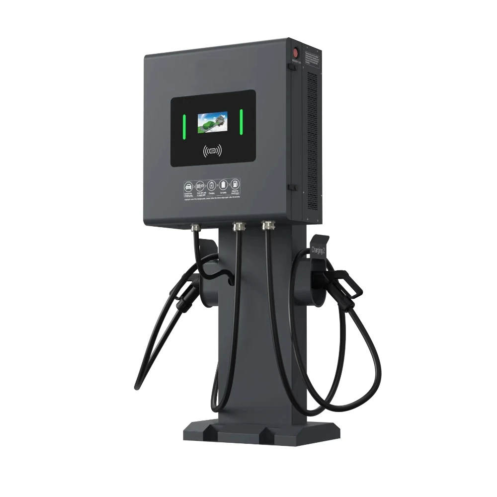 Outdoor New EV Charging Station Pillar DC Charger Over 100kW with Dual Charging  CCS 380V