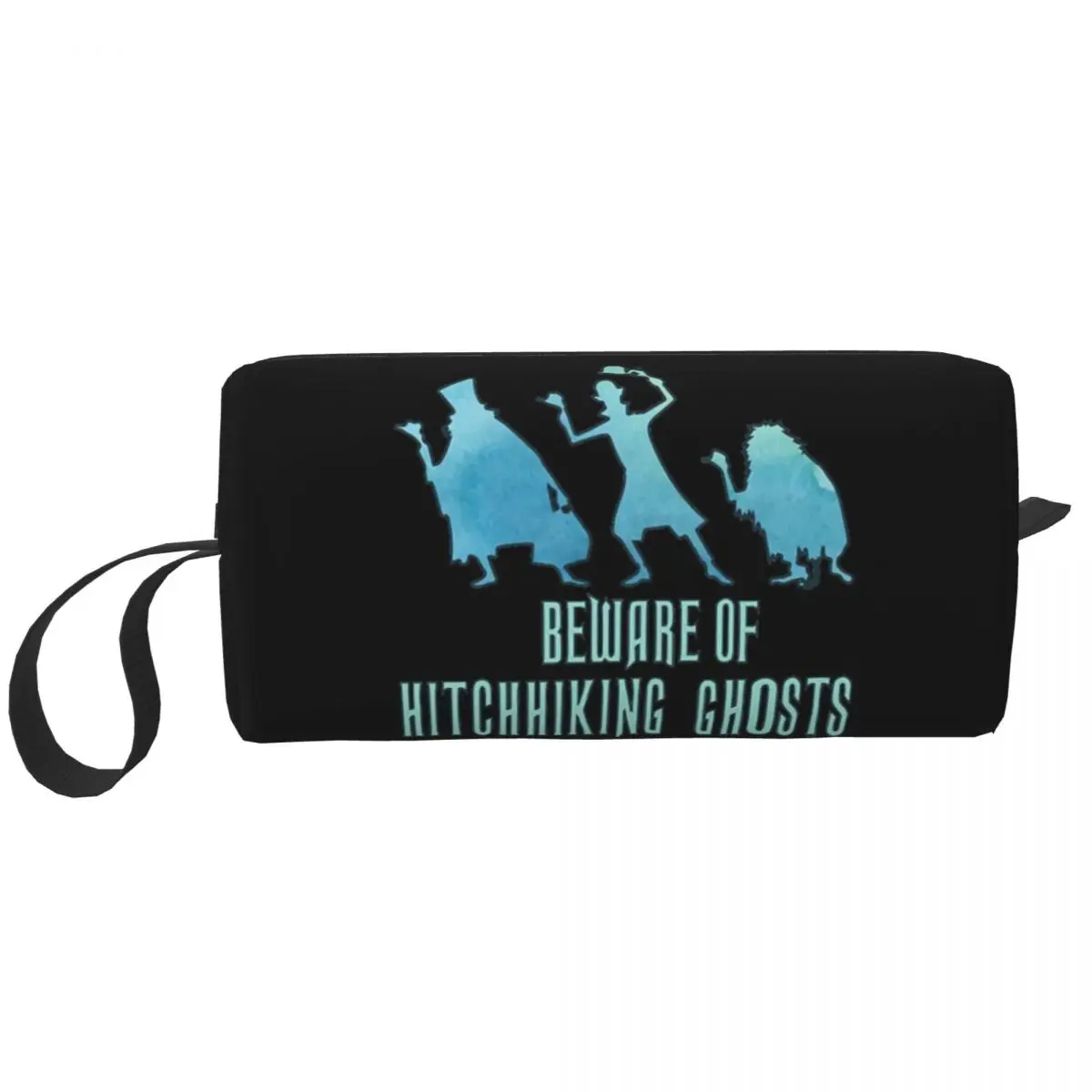 

Beware Of Hitchhiking Ghosts Makeup Bag for Women Travel Cosmetic Organizer Haunted Mansion Storage Toiletry Bags Dopp Kit Case