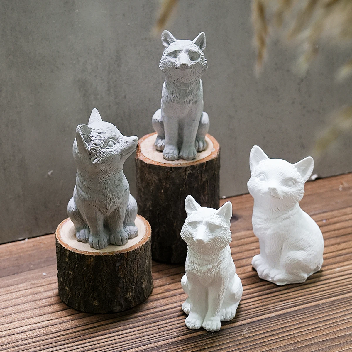 

3D Fox Silicone Mold Animal Wolf Dog Scented Candle Soap Gypsum Ceramic Craft Epoxy Resin Mould DIY Car Ornaments Making Tools