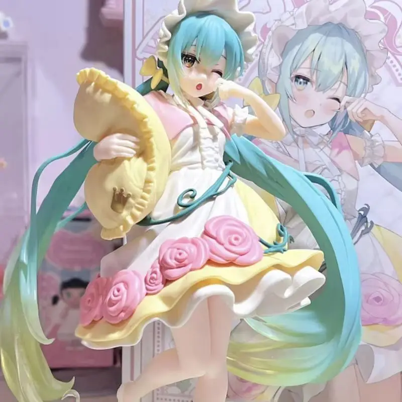 

11-25cm Japanese Anime Cherry Hat Miki Character Doll Exquisite Model Handmade Kawaii Statue Pvc Action Doll Girl Boy Gift