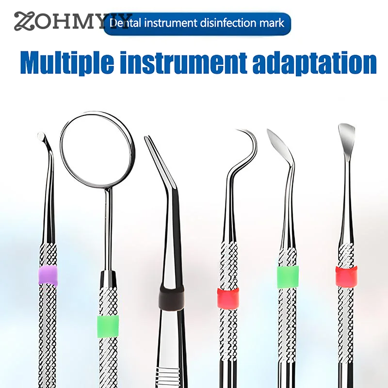 

100Pcs/Box Dental Color Code Ring Silicone Identification Circle Orthodontic Instrument Dentistry Material Autoclavable