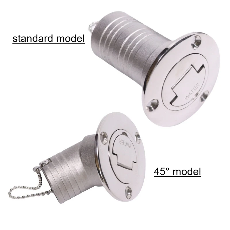 1Pc 38mm/50mm Water Tank Deck Fill/Filler with Keyless Cap For Marine Boat Yacht Caravan 316 Stainless Steel Special Fuel Filler
