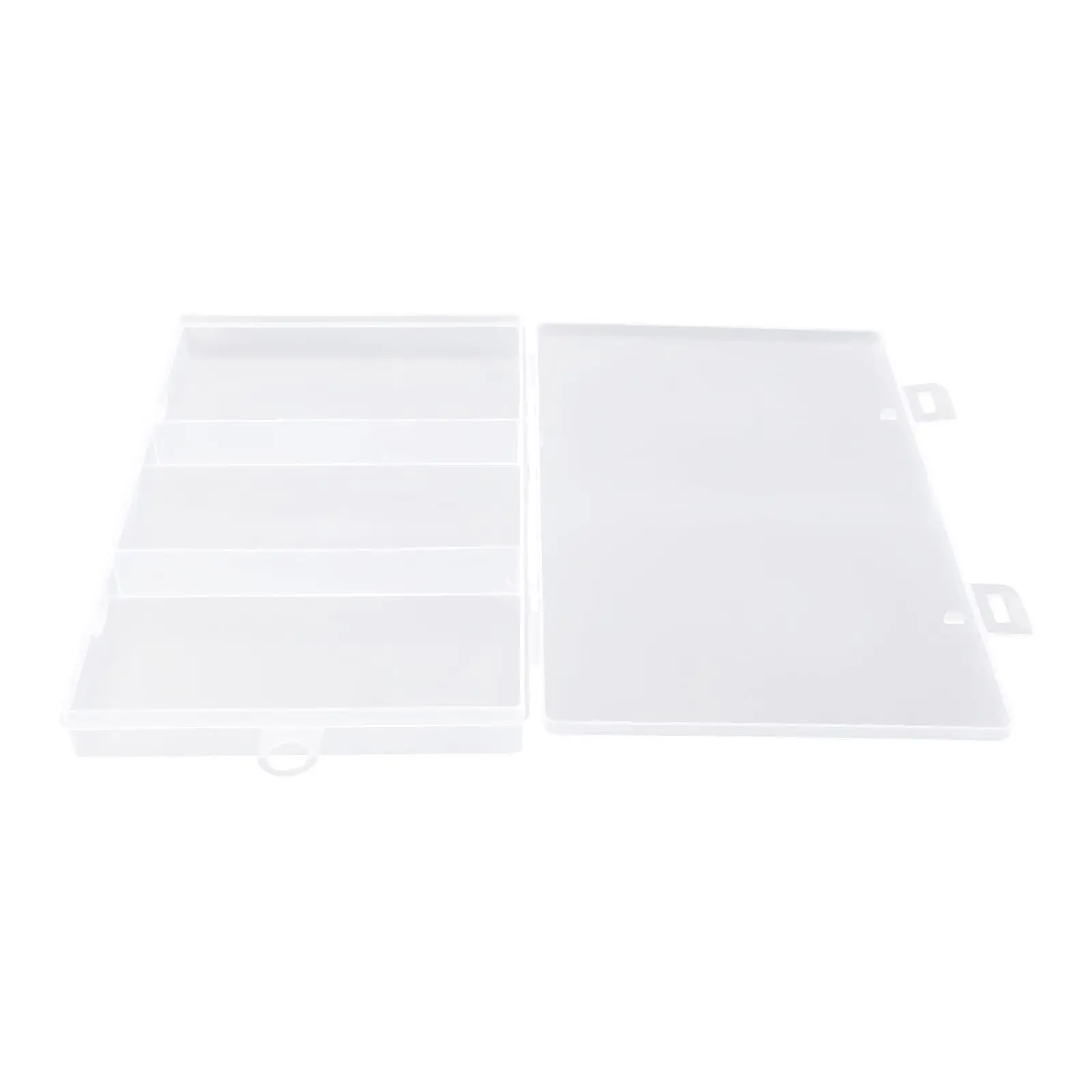 3 Grids Transparent Plastic Storage Box Organizer Stickers Box Desktop Container Tape Stickers Box Art Tool Case 17.5x11x2cm