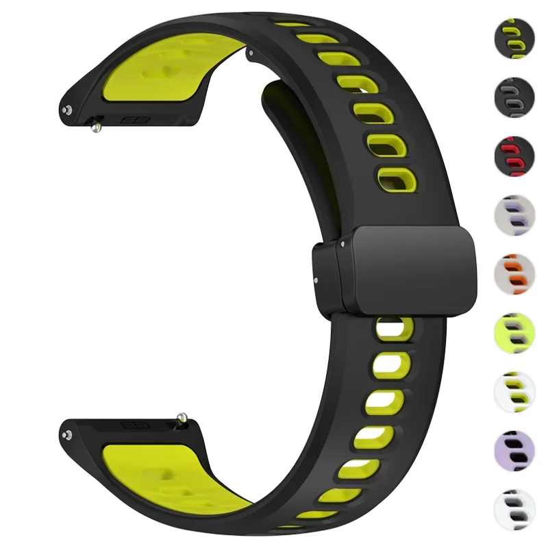 Silikon-Magnetarmband für Amazfit Active Max 22mm Band für Amazfit Balance 2/T-Rex 3 Pro 48mm/GTR 4 3 2 47mm/Bip 6 5 Armband