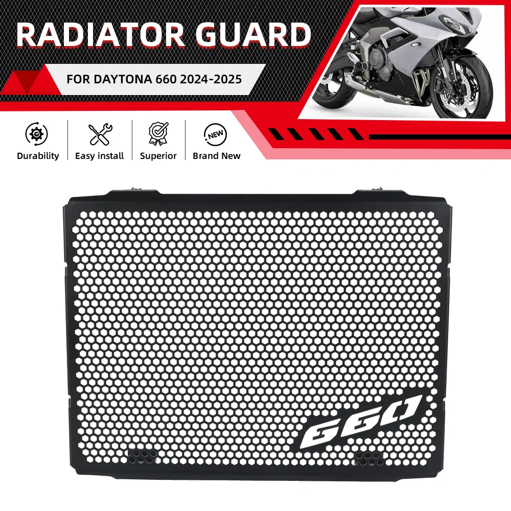 

2024 Motorcycle Radiator Guard Tank Grille Shield For Daytona 660 2024-2025 Daytona660 Engine Cooler Bezel Protector Mesh Cover