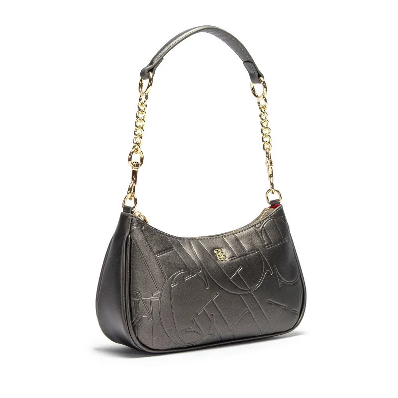 2025 CH حقيبة يد نسائية موضة التقسيم دائم ماركة فاخرة موضة سعة كبيرة عازمة القمر بسيط الكتف حقيبة كروسبودي #4