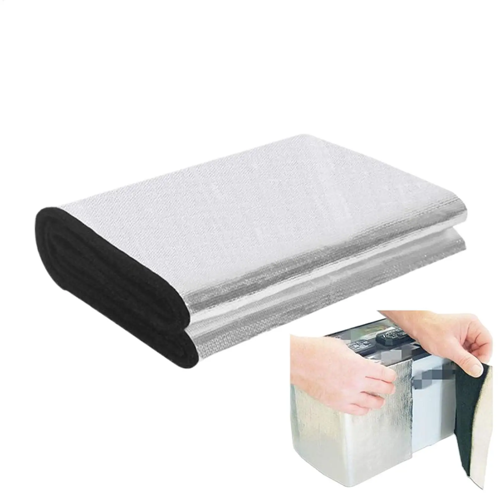 Battery Insulation 40.167.09 inch Flexible Fireproof Mat Insulation Car Battery Wrap for Trailer Boat Marine Cold Weather Winter