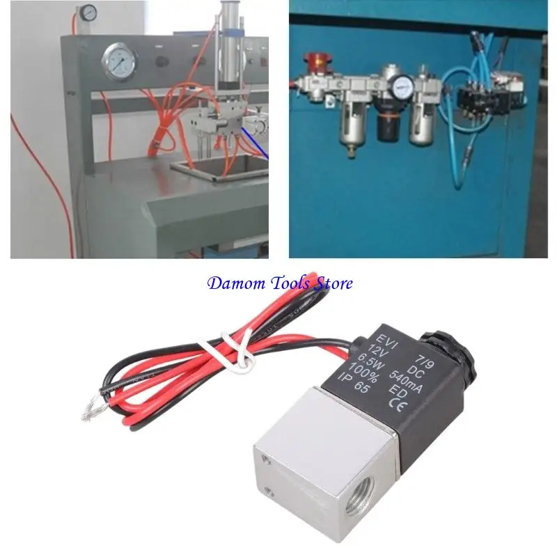 

57BE Miniature Solenoid 2 Way 2-Position Normally Closed DC12V Air Pneumatic Water Solenoid