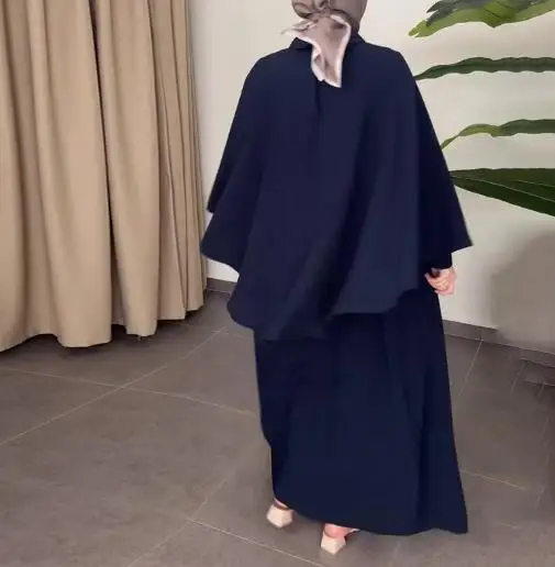 

Women's Skirt Set 2025 Autumn/winter Fashion Latest Minimalist New Loose Casual Short Shawl Robe Long Dress Two Piece Set