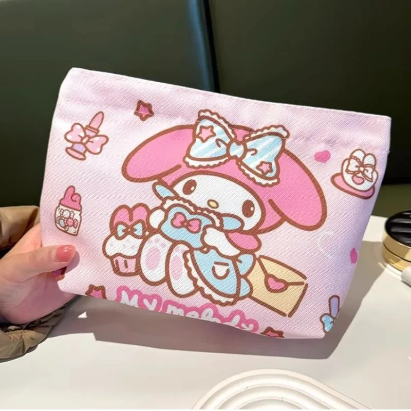 

My Melody Canvas Bag Cute Cartoon Printing High-capacity Storage Bag New Delicate Travel Portable Storage WASH BAG Gifts