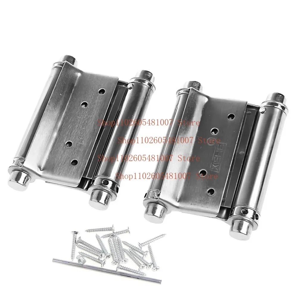Stainless Steel Double Action Spring Hinge, Saloon Cafe Door Swing, 2Pcs, 3