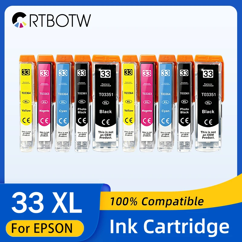 33XL Ink Cartridge T3351 3361 For Epson Compatible XP-530 / 630 / 830 / 635 / 540 / 640 / 645 / 900  T3351 T3361 Printer XL