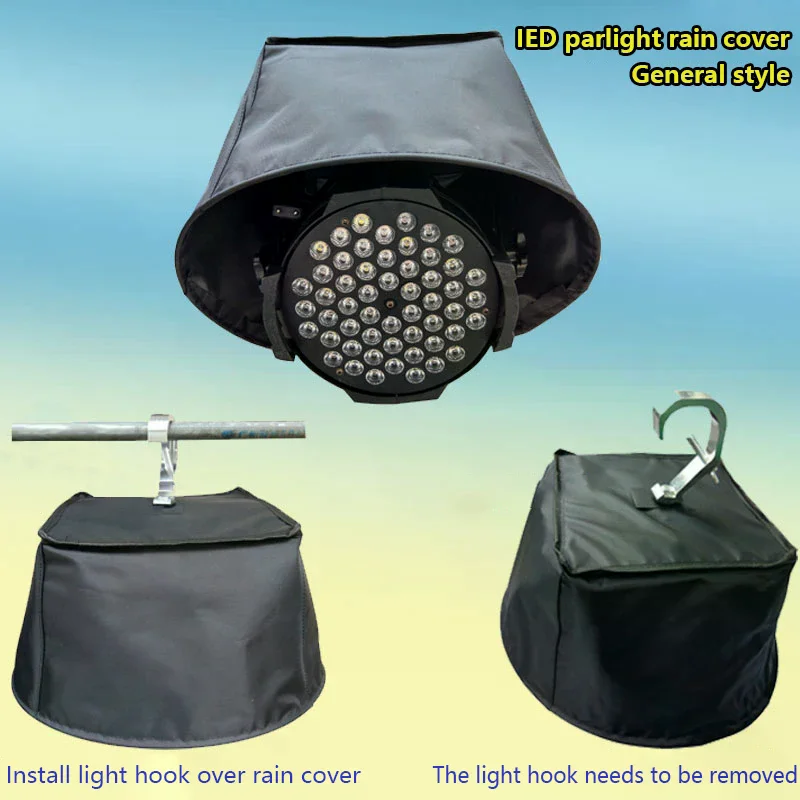 Capa de Chuva Plástica para Moving Head Beam, Capa Protetora para Luz de Palco Beam, Capa Impermeável para Luz Par, Preto Cristal