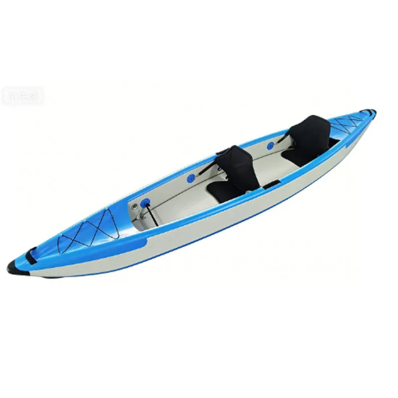High Pressure Inflatable Kayak 2 Person Outdoor Drifting Boat Durable Canoe Rafting Vessel Water Sports Equipment - view 6