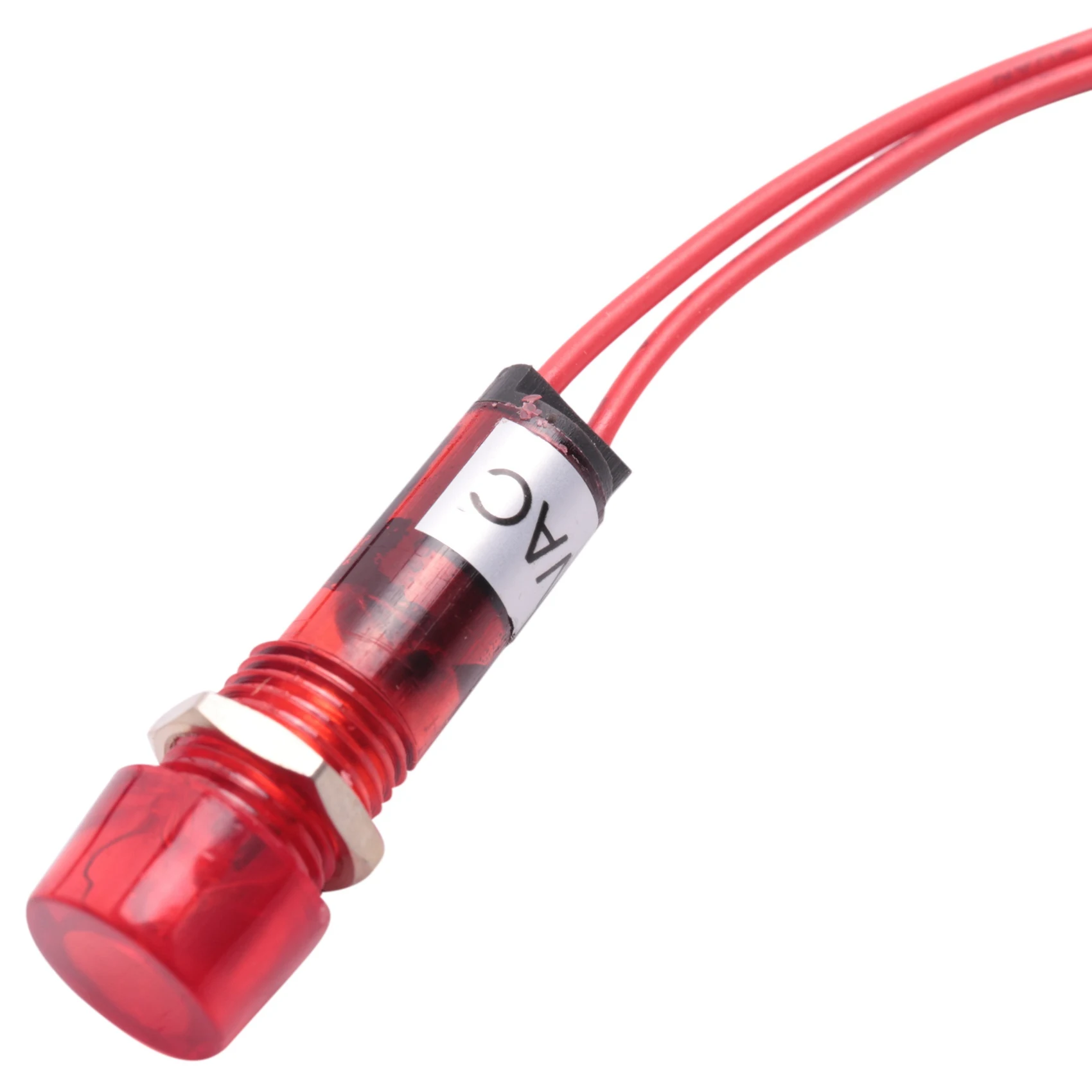 ABLG 4X Neon Indicator Pilot Signal Lamp Red Light AC 250V W2 Wires