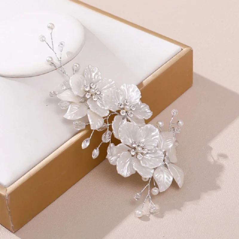 Flower Wedding Hair Accessories Hairbands Fashion Sweet Headbands For Women Elegant Birthday Party Bridal Headwear Hair Jewelry image 6