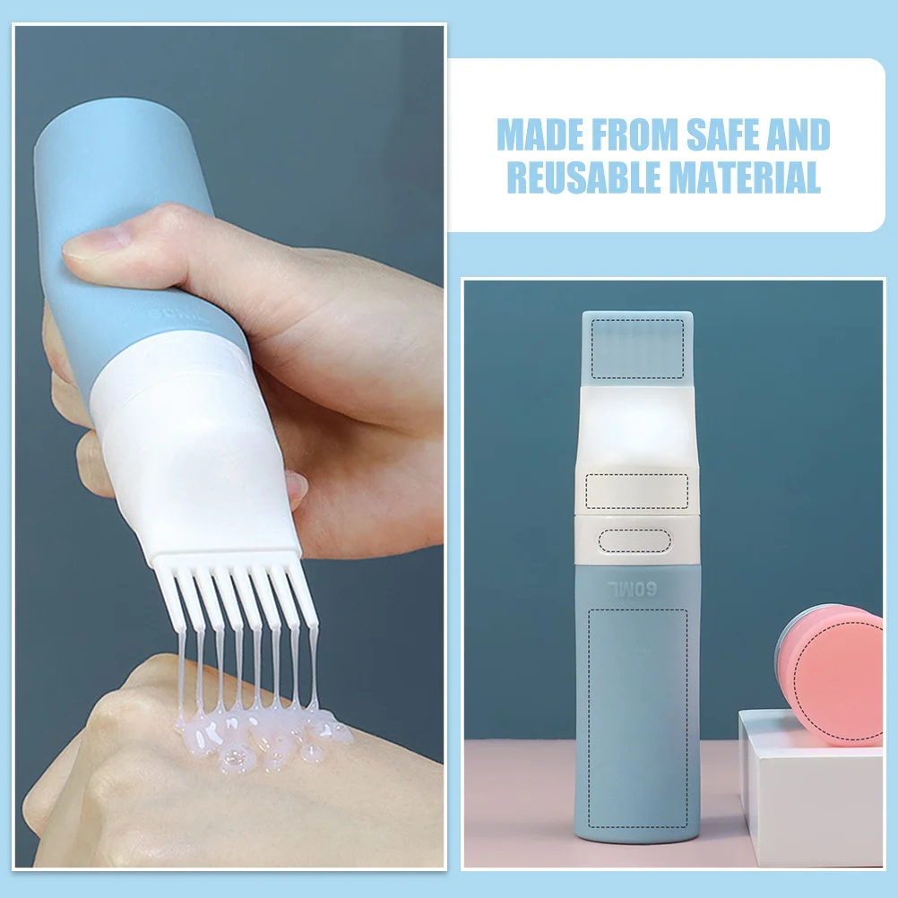 

3Pcs Silicone Dispensing Bottle Shockproof Reusable Conditioner Empty Shampoo Bottles 38ml 60ml 80ml Travel Containers