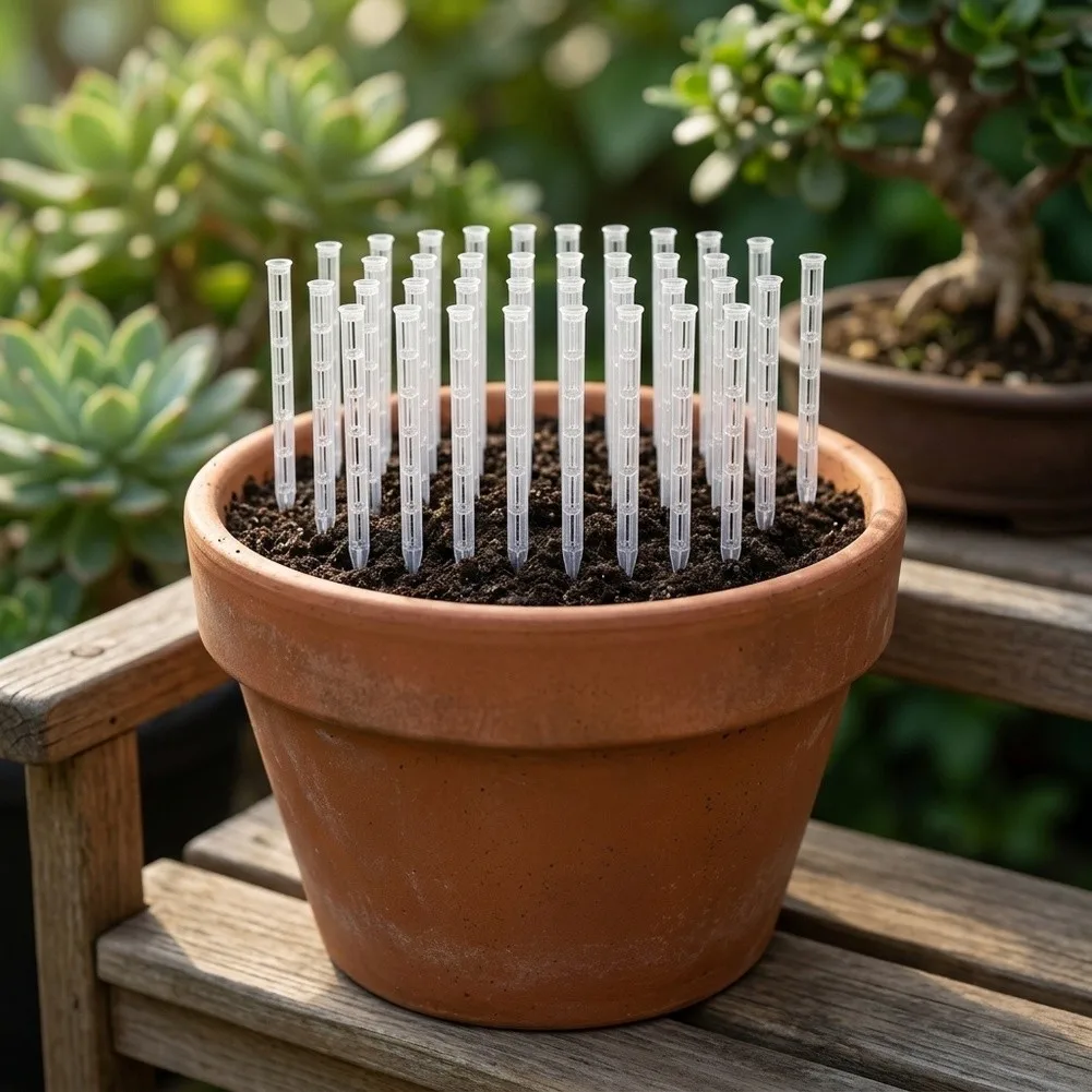 40 Pcs Soil Aeration System for Potted Plants to Encourage Natural Drainage Patterns and Support for root Stability