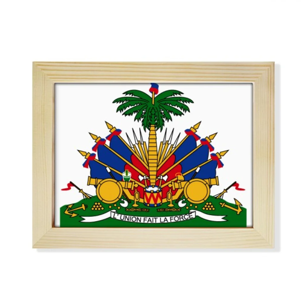 Haiti North America National Emblem Desktop Photo Frame Picture Art Decoration Painting 6x8 inch