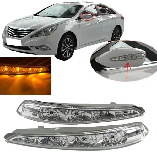 Luz de señal de giro para Hyundai Sonata 8 2010 2011-2014 indicador LED automático intermitente repetidor lámparas de señal de giro espejo retrovisor de coche